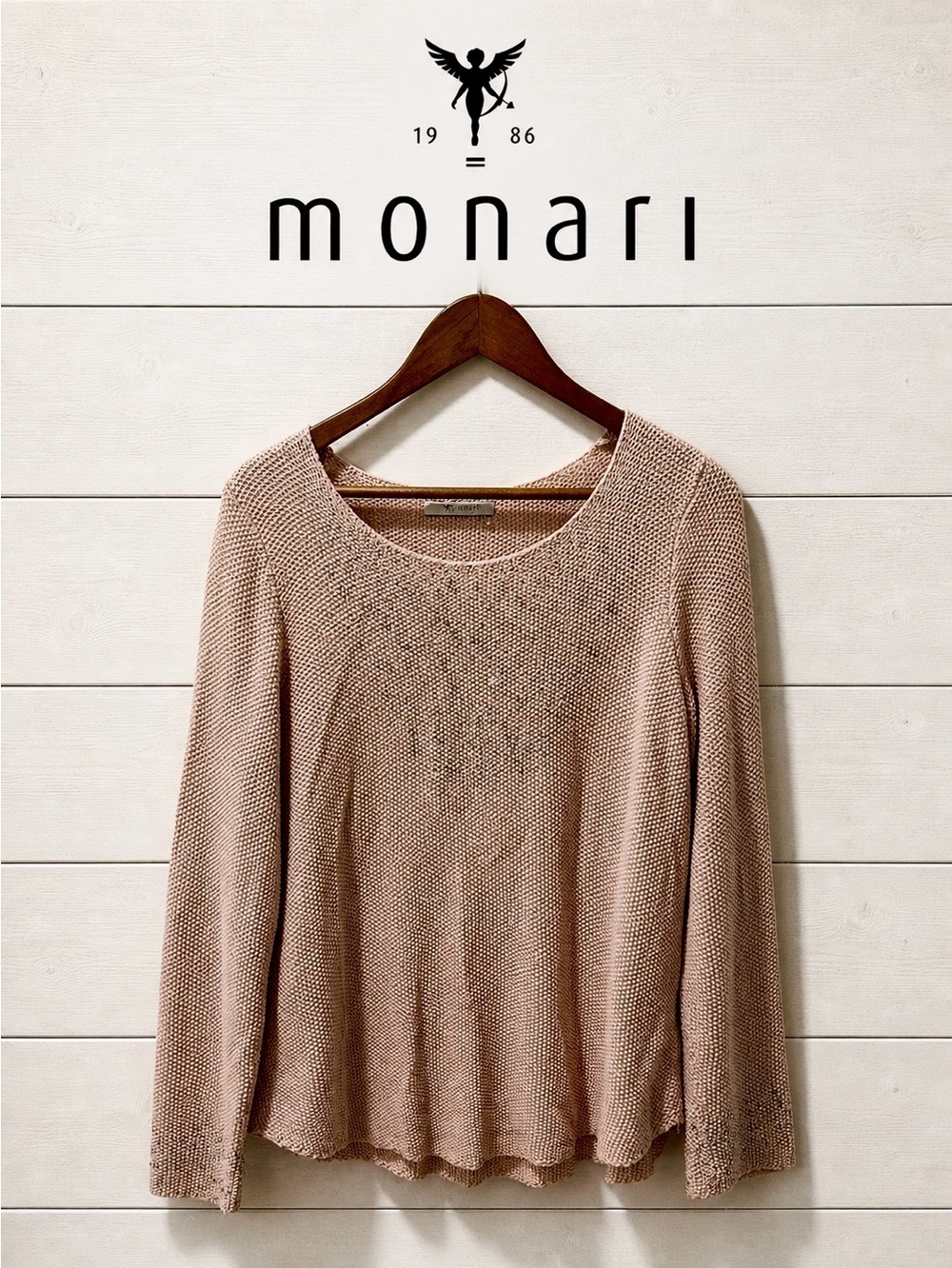 Monari pink & silver spring knit size 10.